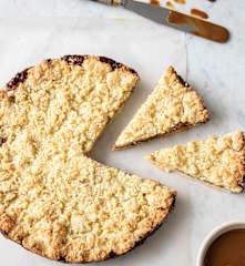 Crumble de coco y dulce de leche