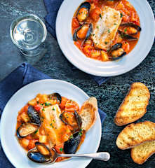 Zuppa di merluzzo e cozze