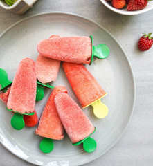 Çilek, Limon ve Naneli Çubukta Dondurma