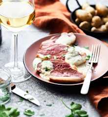 Magret de canard au maroilles et à la bière