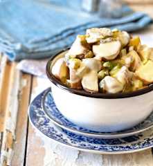 Ensalada de papas con aliño alemán