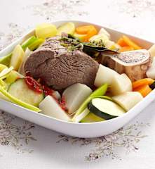 Polędwica wołowa z warzywami