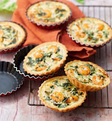 Tartelettes aux blettes et aux crevettes