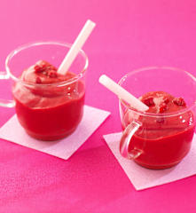 Velouté de framboises au lait ribot