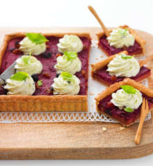 Tarte à la betterave et au chèvre frais