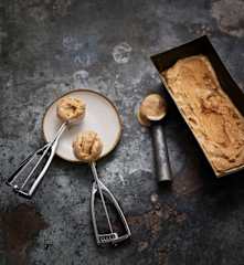 Gelado de bolacha e morango