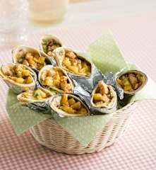 Wraps de pollo con piña