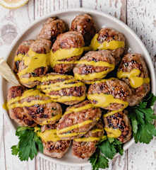 Kofty z indyka z sosem tahini