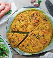 Frittata di gamberoni (senza uova)