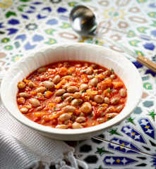 Wachtelbohnen in Tomatensauce - Zeytinyağlı Barbunya