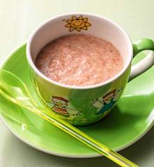 Cereal and fruit purée