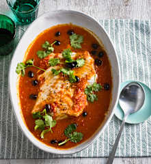 Kabeljau in Tomaten-Salzzitronen-Sugo