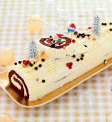 Bûche roulée vanille-chocolat