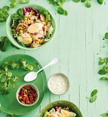 Salada fresca de salmão