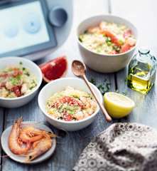 Taboulé de pamplemousse et crevettes