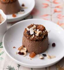 Tarta de queso y chocolate al vapor