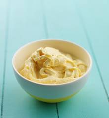 Gelado de pudim de baunilha