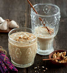 Smoothie figue, poire et sarrasin au lait d'amande