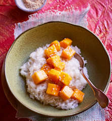 Kokosmilchreis mit Mango-Topping