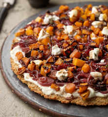 Goats Cheese and Caramelised Onion Quinoa Tart