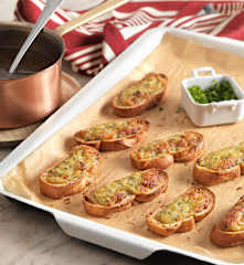 Überbackene Käsesemmeln