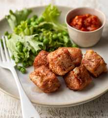 Spam Croquettes with Tomato Sauce
