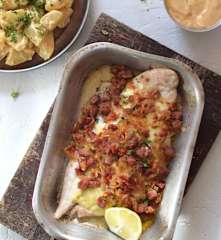 Cancato de reineta y ensalada de papas