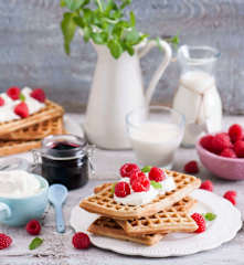 Gofry jaglano-bananowe