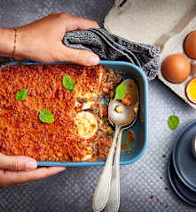 Œuf dur, parmesan et tomates séchées