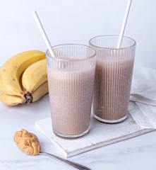 High protein peanut banana shake