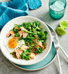 Salmon freekeh "nasi goreng" (Diabetes)