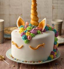 Unicorn Head Cake