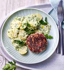 Vegane Frikadellen mit Kartoffelsalat