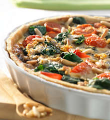 Quiche mit Spinat und Gorgonzola