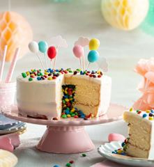 Bolo surpresa de baunilha