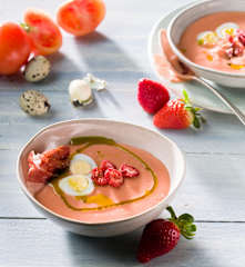 Salmorejo de fresas
