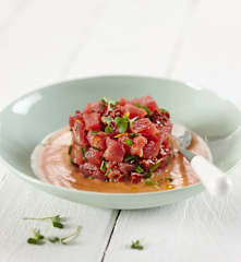 Tartare de thon et gaspacho