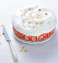 Bavarois meringué aux fraises