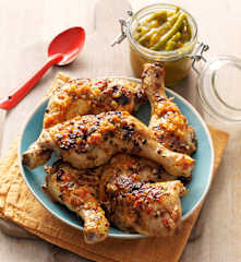 Piri Piri Chicken with Pickled Curry Beans