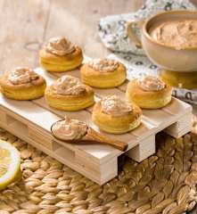 Vol-au-vent integrali con mousse di tonno e ricotta