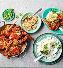 Chilli crab with coconut rice and sambal (Mark LaBrooy)
