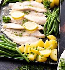 Poisson vapeur au citron et légumes