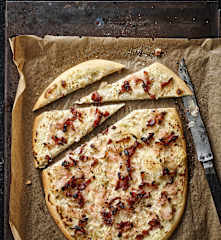 Tarte flambé con pancetta
