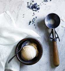 Lavender honey ice cream