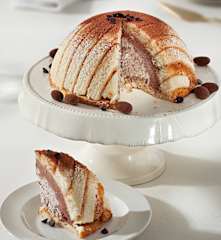 Tarta helada de trufa y avellanas