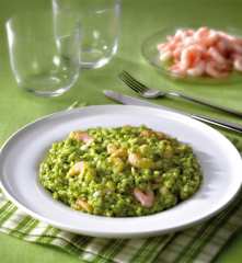 Risotto spinaci e gamberetti