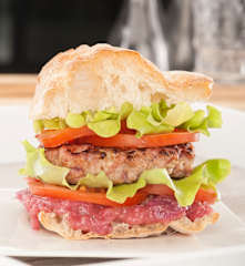 Hamburguesa de secreto de cerdo ibérico