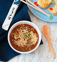 Ginger beer and sesame dipping sauce (for dumplings)
