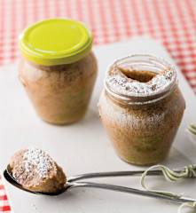 Bolo de banana em frasco