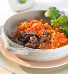 Möhren-Tomaten-Risotto mit Tatar